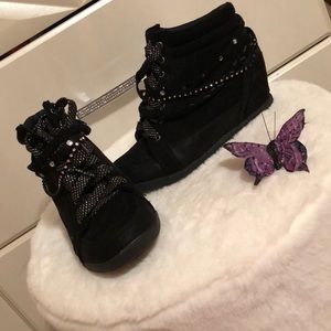 Black bedazzled shoes